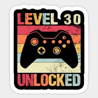 Level 30 Unlocked - 30th Birthday Sticker